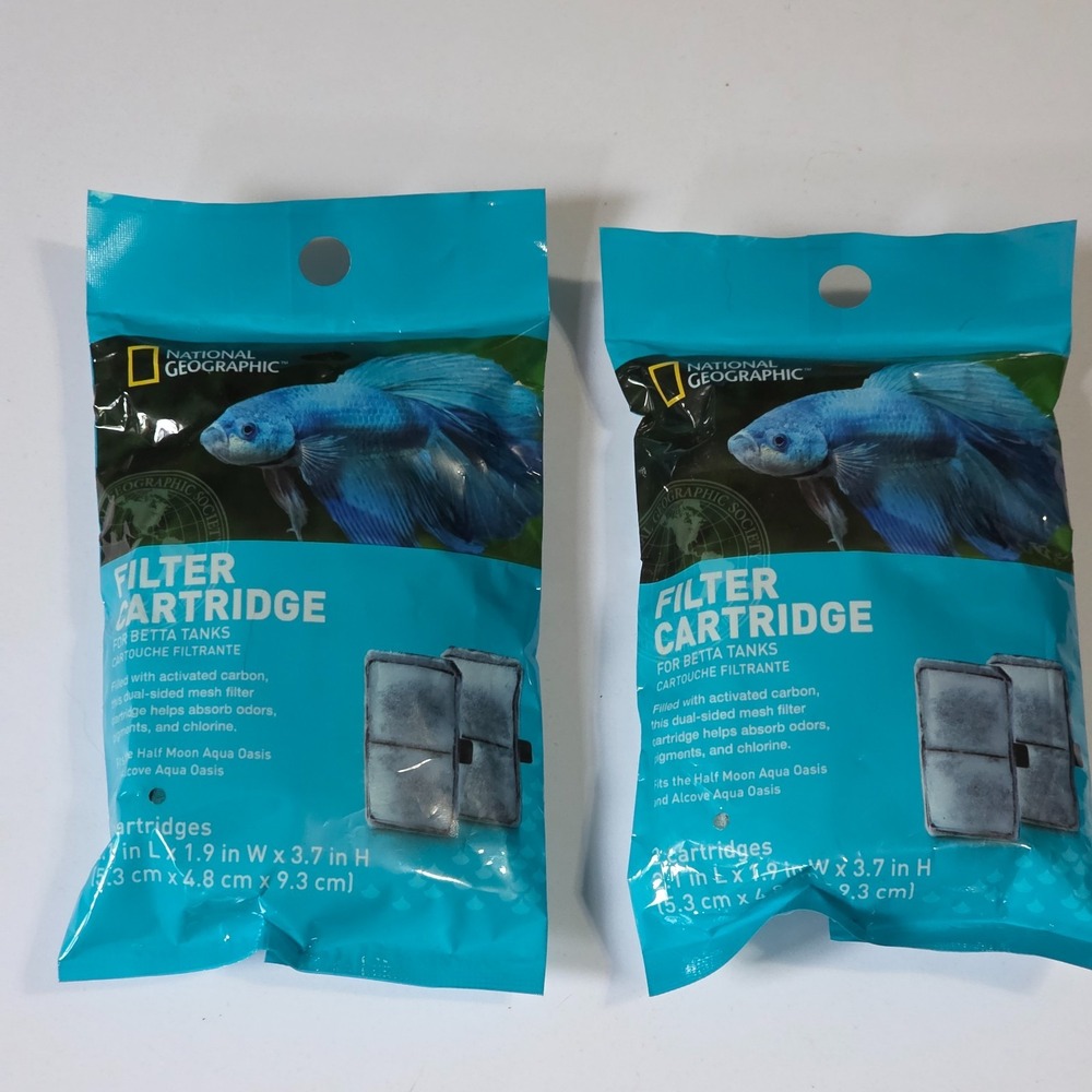 National Geographic Betta Tank Filter Cartridge Lot of 2 Packs NG-13-208 New